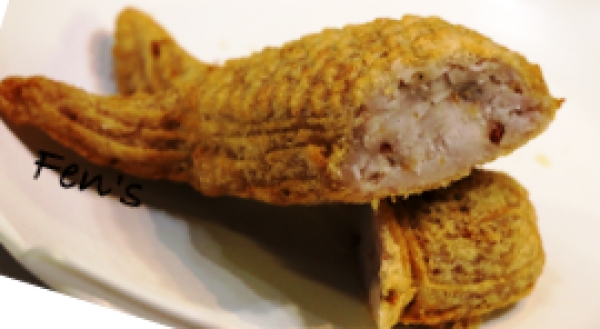 芋頭素魚食譜做法-素食餐廳美味芋頭素魚做法料理秘訣:素芋頭魚味道香濃口感豐富喔！